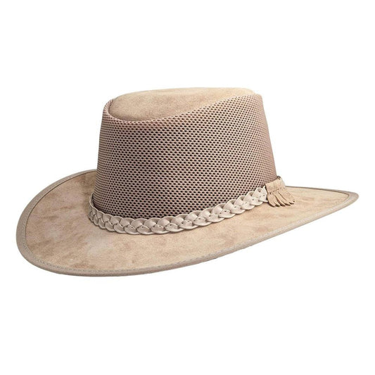 Breeze | Womens Latte Suede Wide Brim Sun Hat