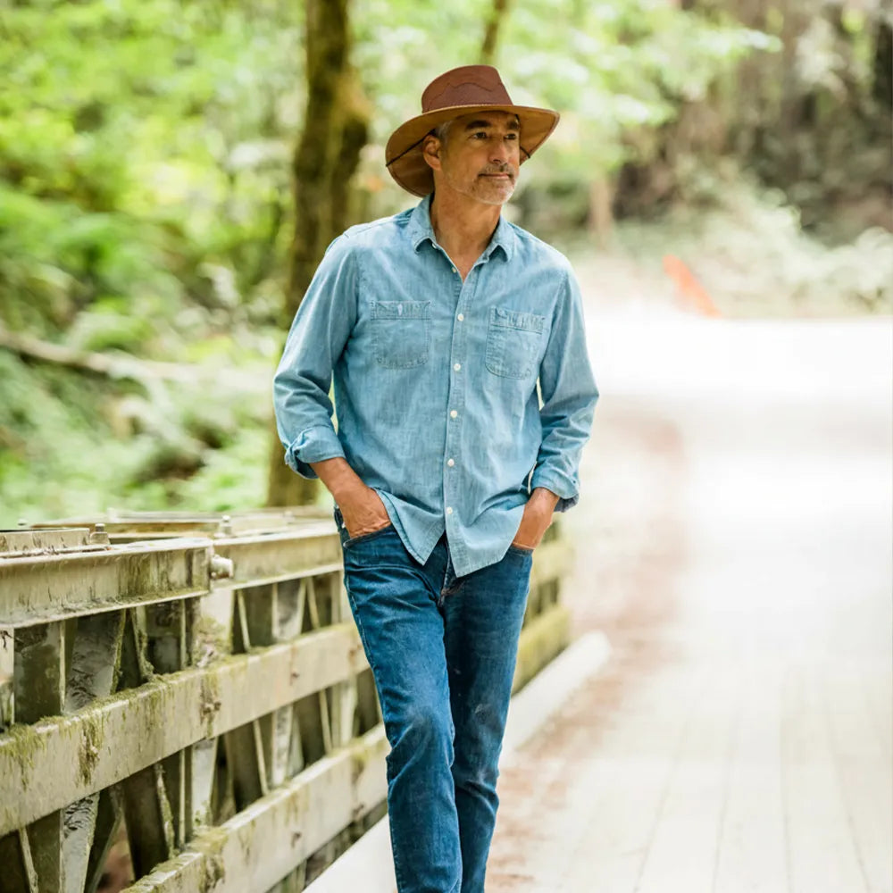 Sirocco | Mens Copper Wide Brim Sun Hat