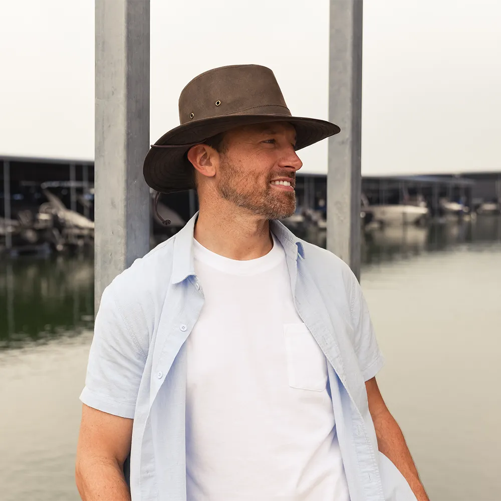 Irwin | Mens Brown Western Weathered Outback Hat