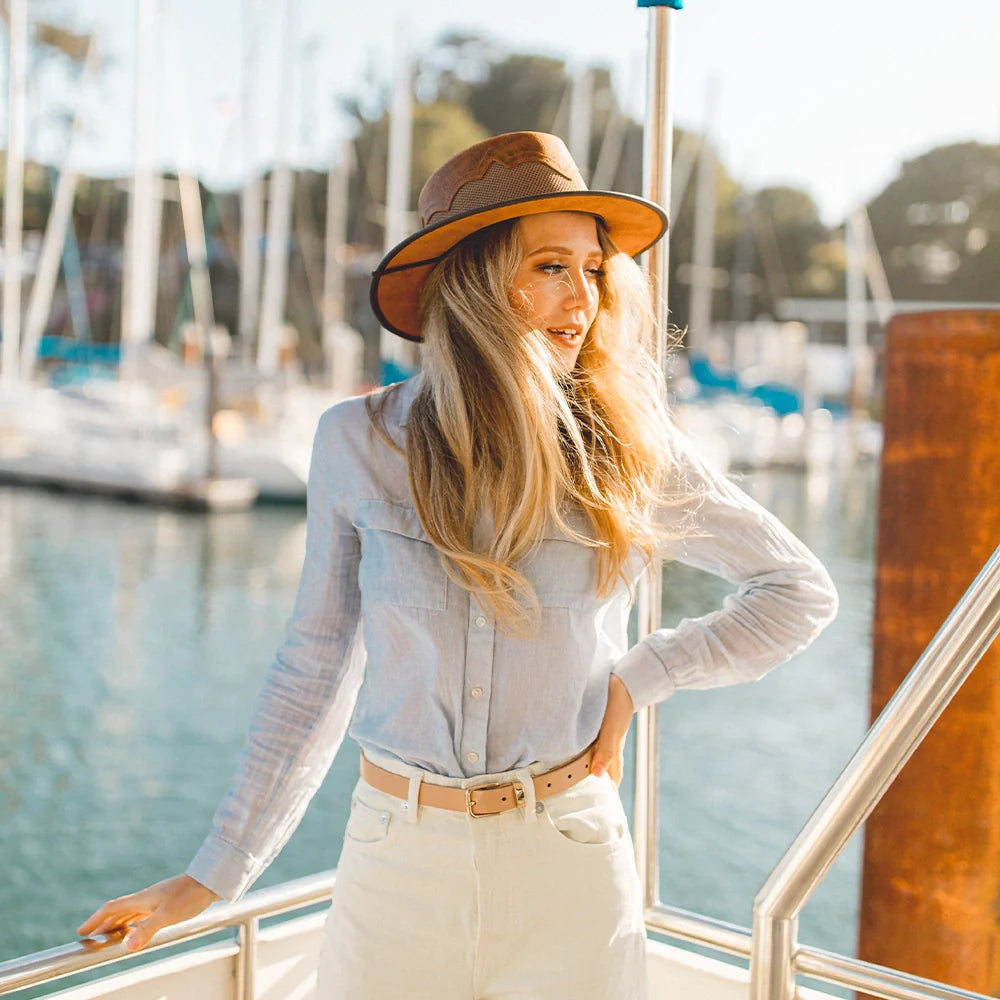 Sirocco | Womens Copper Wide Brim Sun Hat