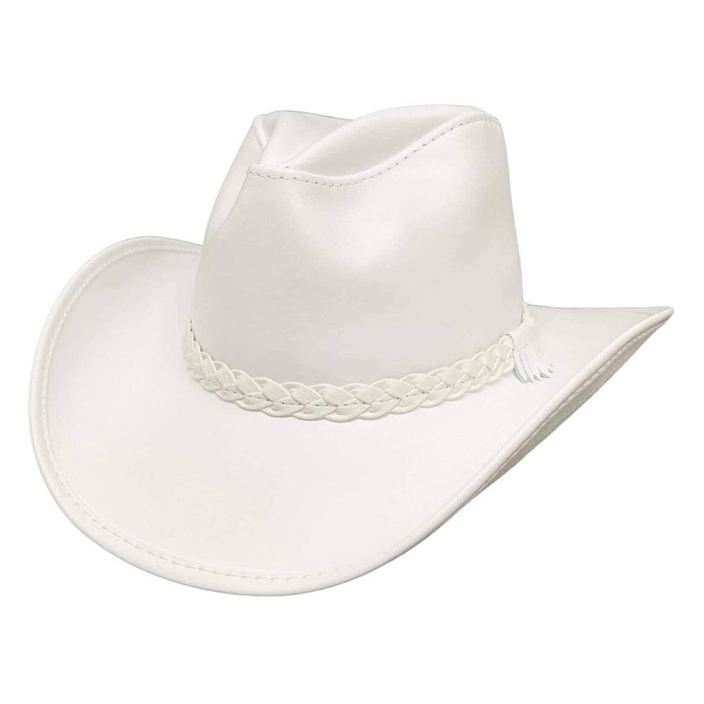 Blizzard | Mens White Leather Cowboy Hat