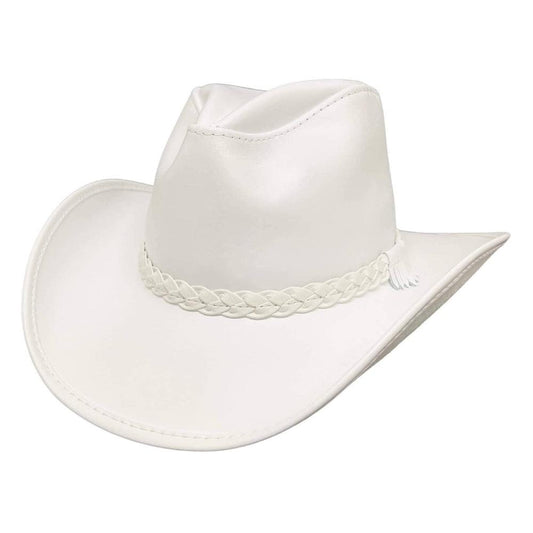 Blizzard | Mens White Leather Cowboy Hat