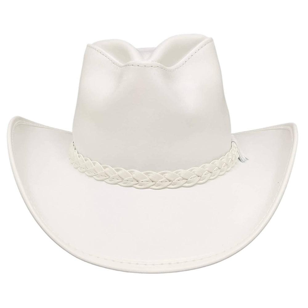 Blizzard | Mens White Leather Cowboy Hat