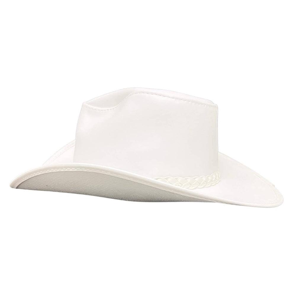 Blizzard | Mens White Leather Cowboy Hat