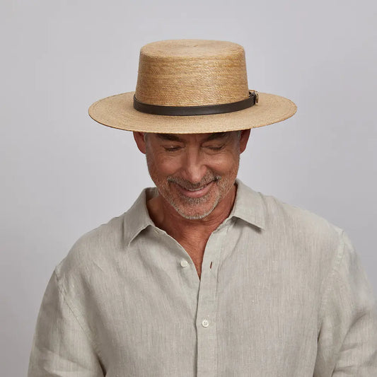 Cozumel | Mens Palm Wide Brim Straw Sun Hat