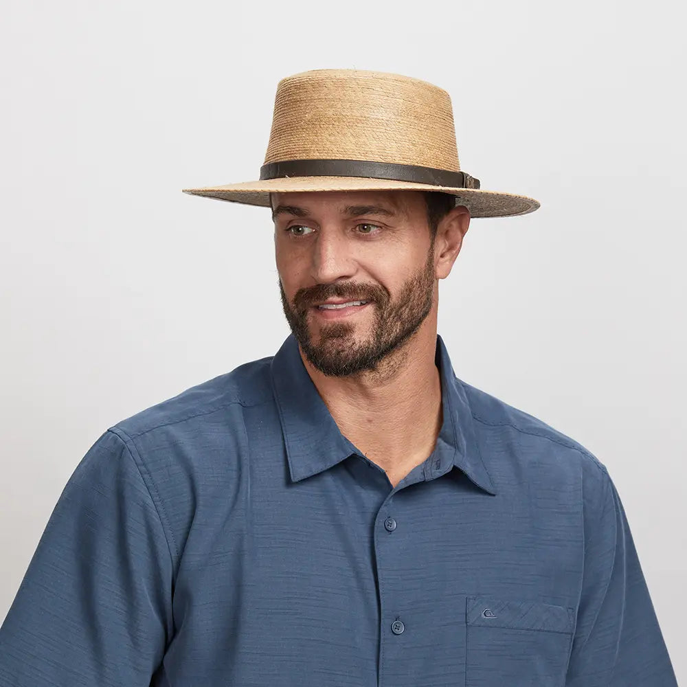 Cozumel | Mens Palm Wide Brim Straw Sun Hat