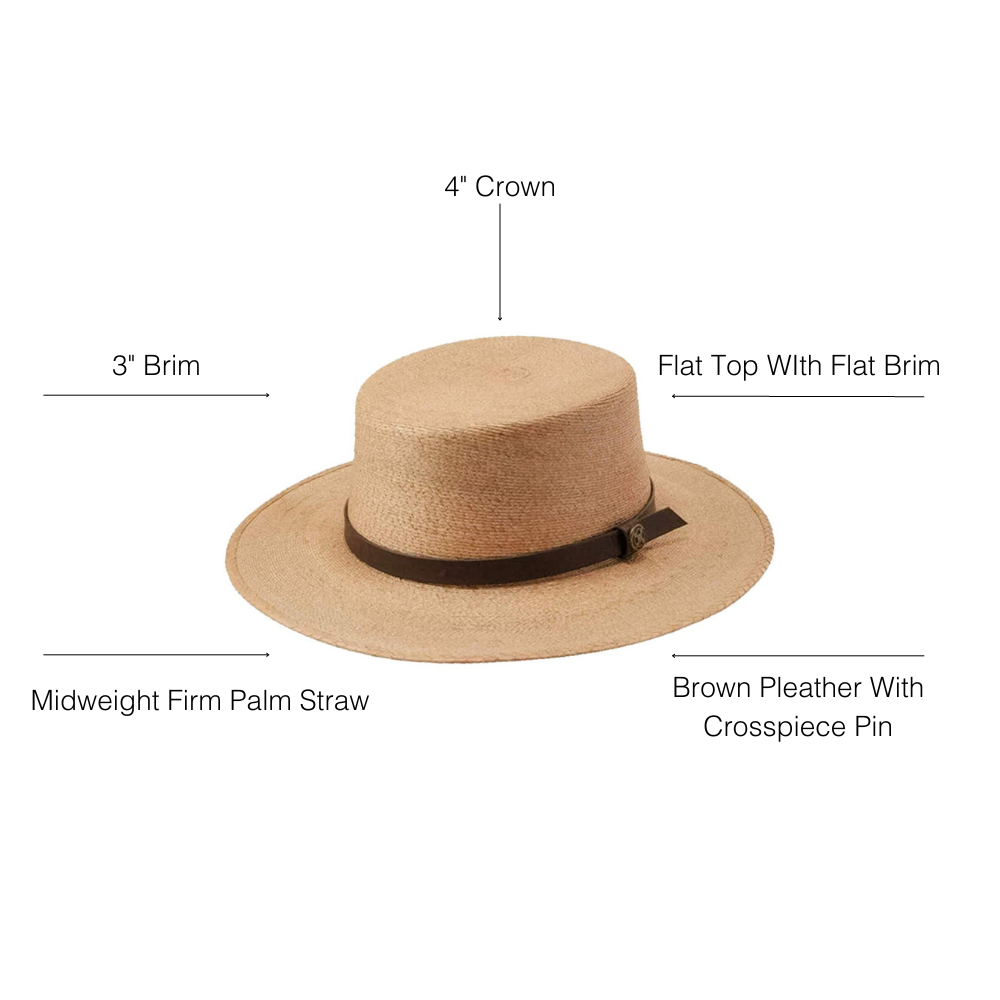 Cozumel | Mens Palm Wide Brim Straw Sun Hat
