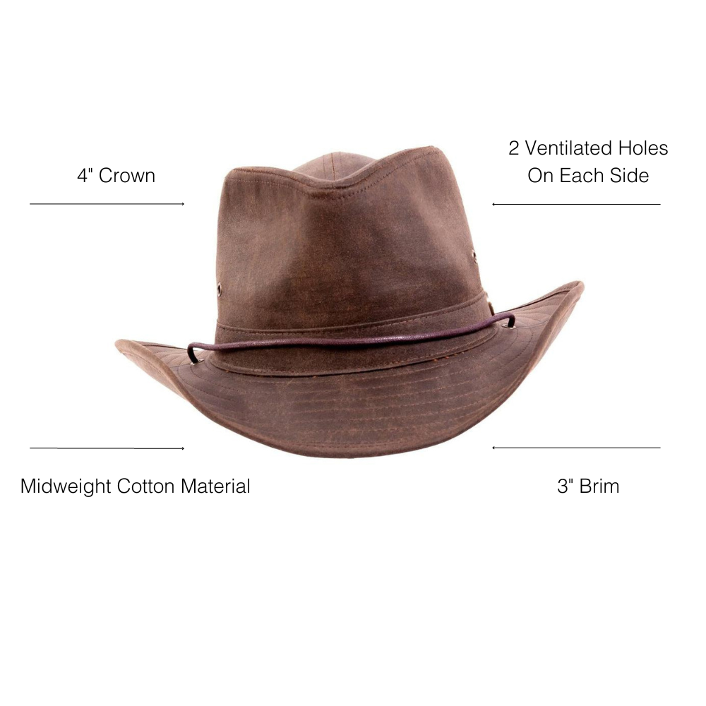 Irwin | Mens Brown Western Weathered Outback Hat