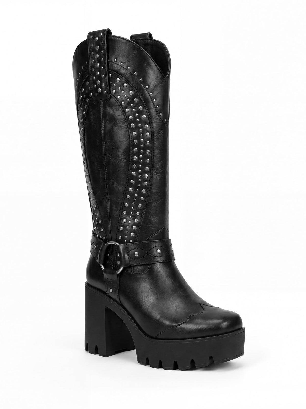 Platform Cowgirl Black