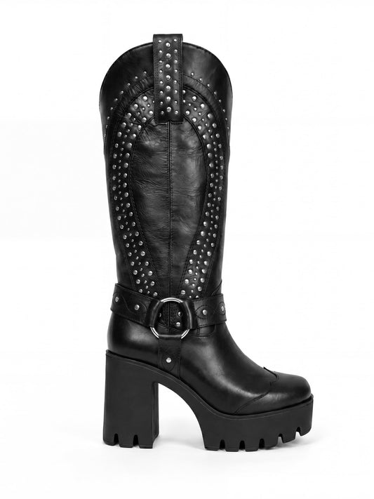 Platform Cowgirl Black