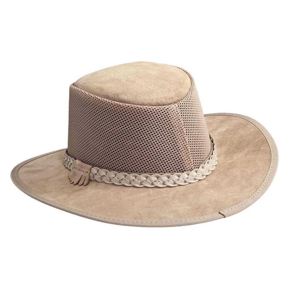 Breeze | Mens Latte Suede Wide Brim Sun Hat