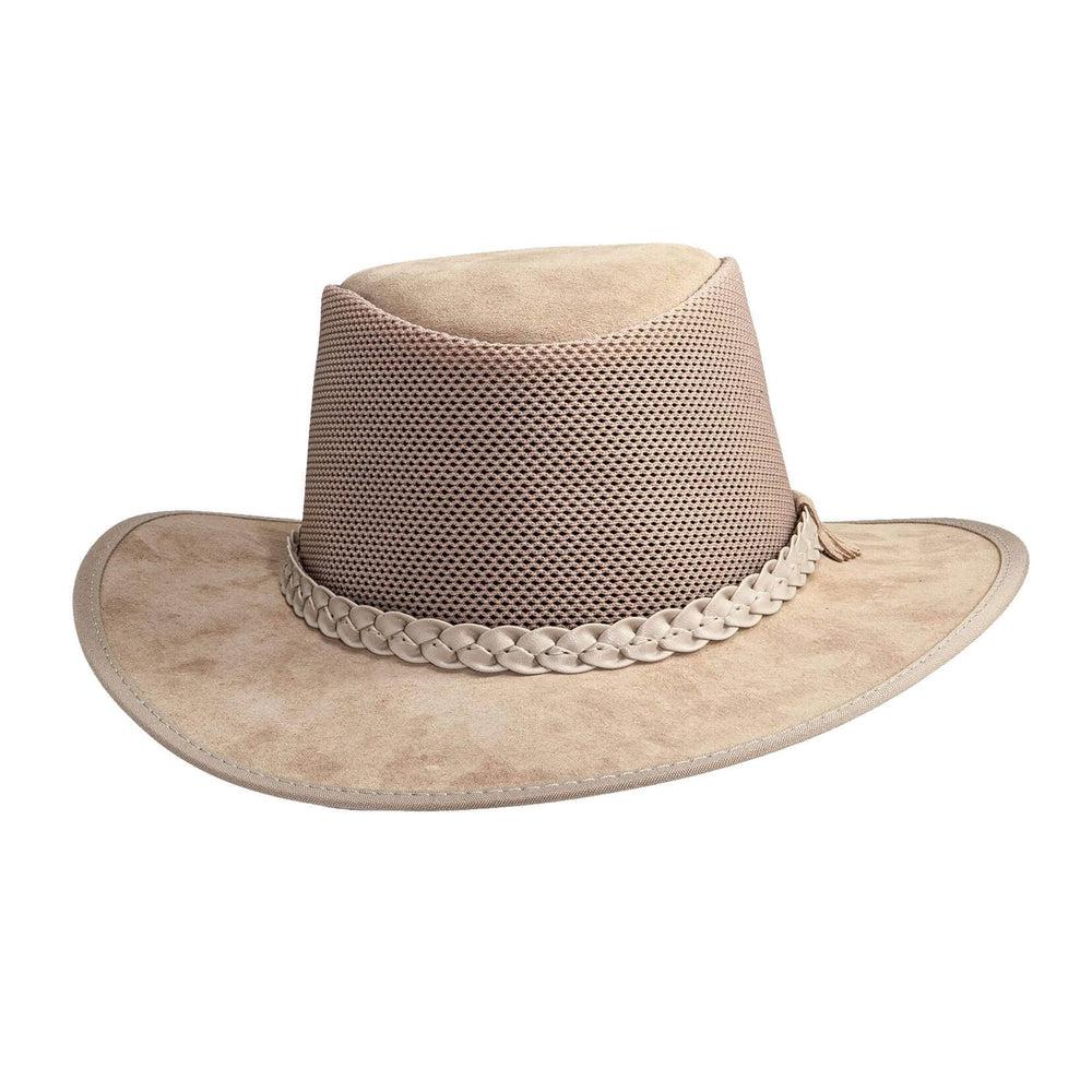 Breeze | Mens Latte Suede Wide Brim Sun Hat