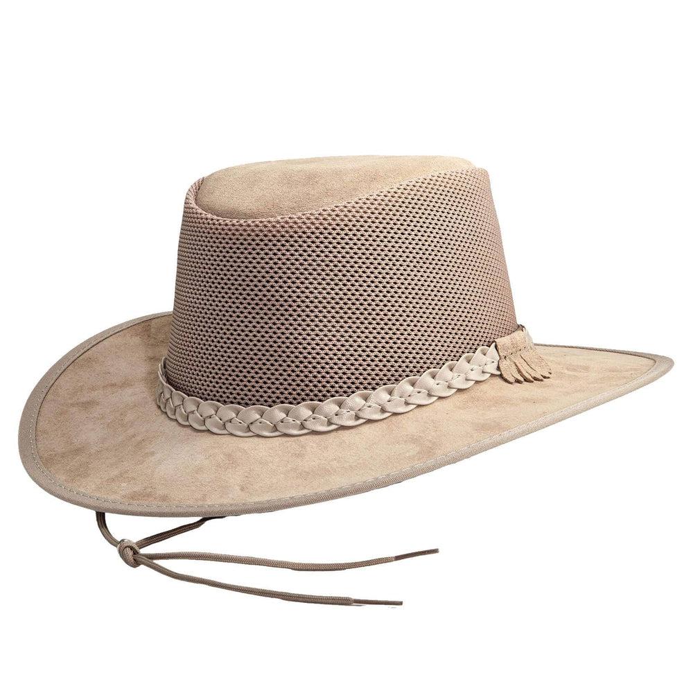 Breeze | Mens Latte Suede Wide Brim Sun Hat