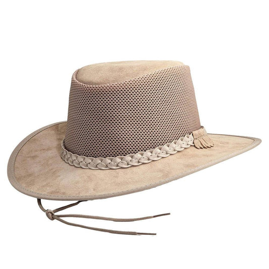 Breeze | Mens Latte Suede Wide Brim Sun Hat