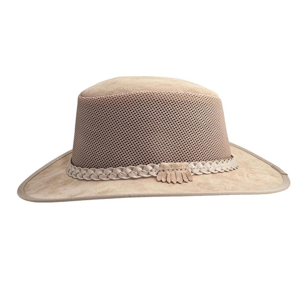 Breeze | Mens Latte Suede Wide Brim Sun Hat
